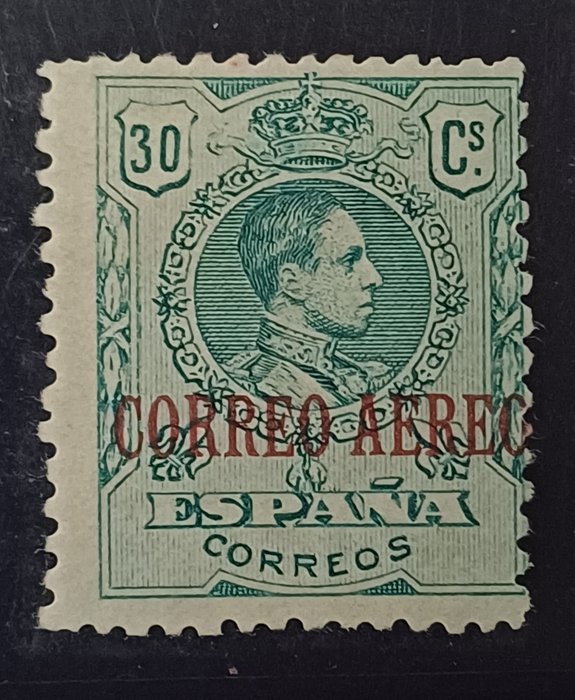 Spanien 1920 - Alfonso XIII medaljon type Autorisation til luftpost Ikke udstedt - Edifil NE22