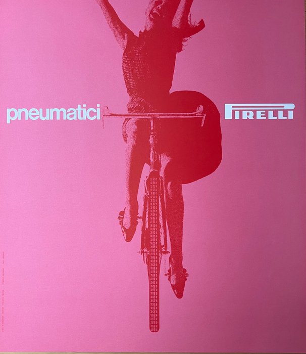 Massimo Vignelli - poster pubblicitario- pirelli rosa- massimo vignelli (AFTER)