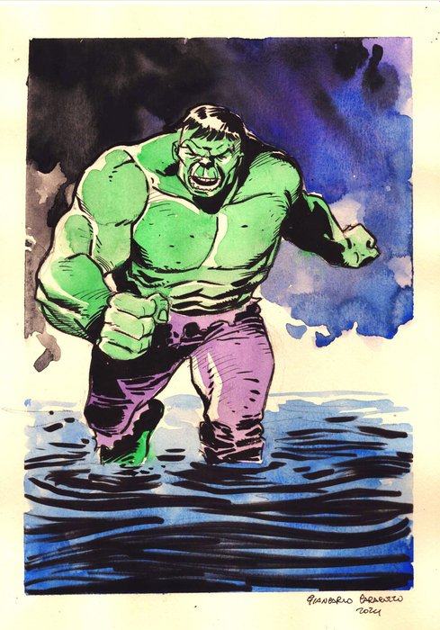 Caracuzzo Giancarlo - 1 Watercolour - Hulk - 2024