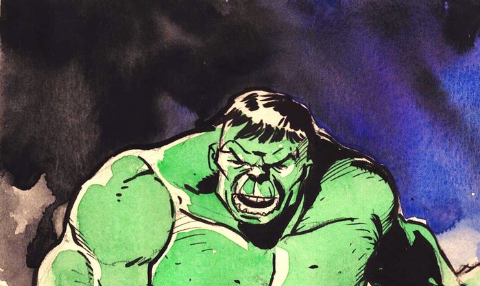 Caracuzzo Giancarlo - 1 Watercolour - Hulk - 2024