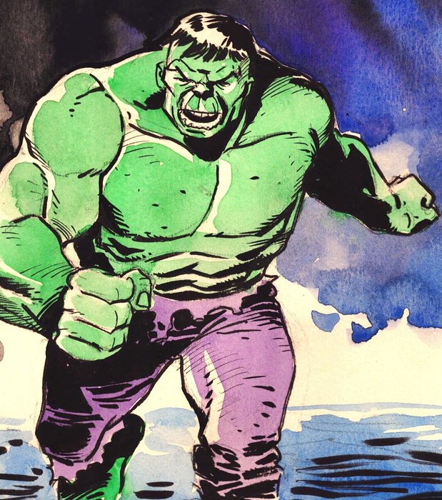 Caracuzzo Giancarlo - 1 Watercolour - Hulk - 2024