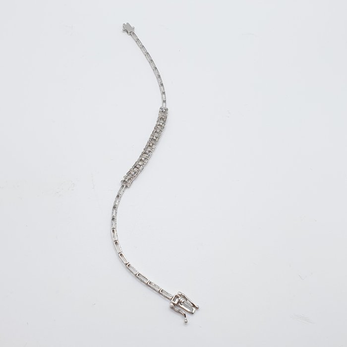 Ingen mindstepris - Armbånd - 18 kraat Hvidguld -  1.00ct. tw. Diamant (Natur)