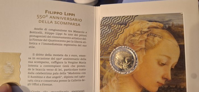 San Marino. 2 Euro 2019 "Filippo Lippi"  (Ingen mindstepris)