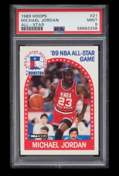 1989 - NBA Hoops - Michael Jordan - #21 All-Star - 1 Graded card - PSA 9