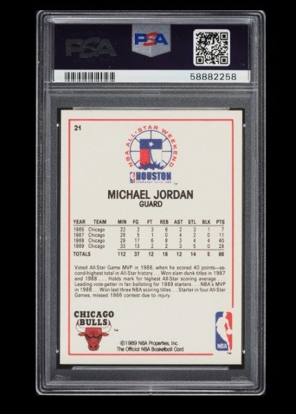 1989 - NBA Hoops - Michael Jordan - #21 All-Star - 1 Graded card - PSA 9