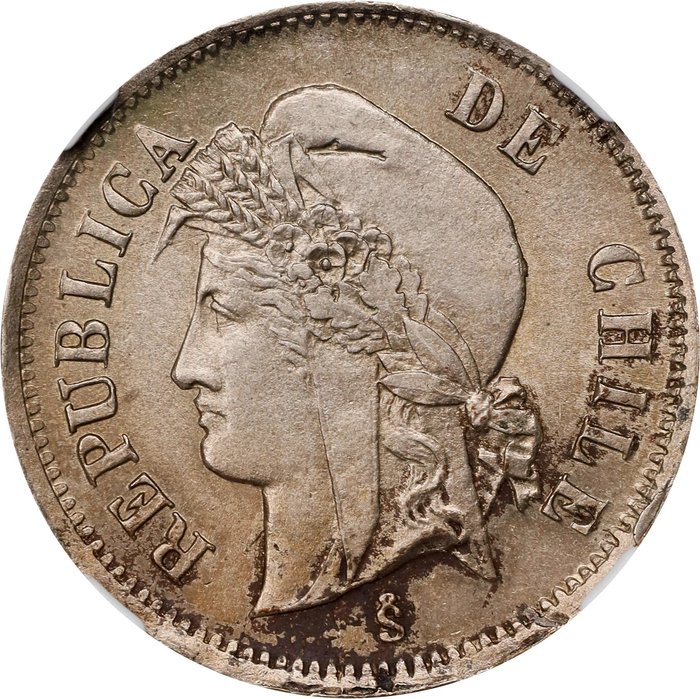 Chile. 1 Centavo 1871 - NGC MS 62