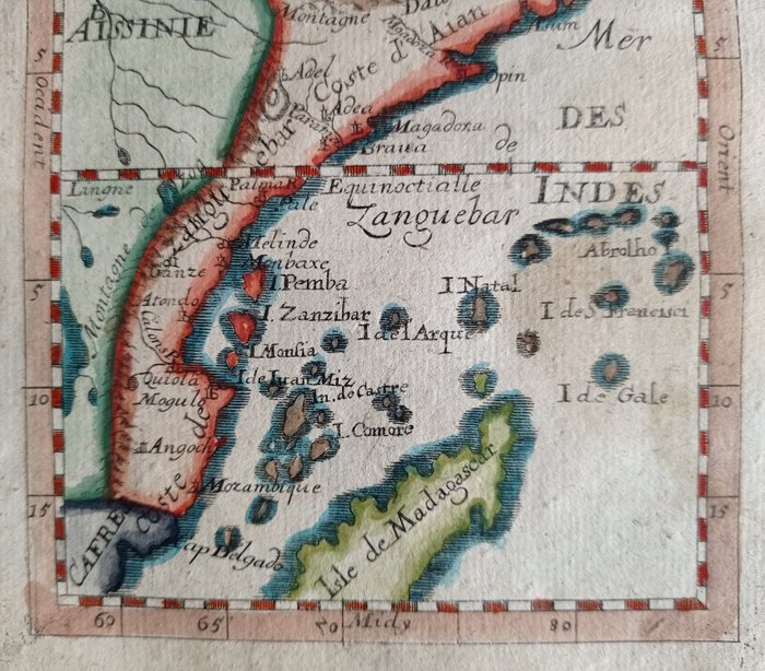 Afrika - Somalia, Kenya, Madagaskar, Etiopien; M. Mallet - Costes d'Abex d'Aian et de Zanguebar - 1681-1700