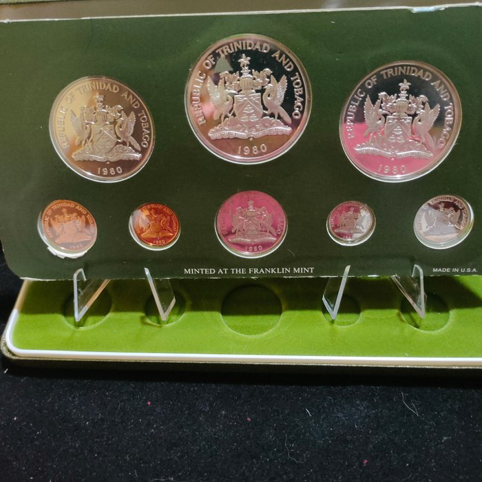 Trinidad og Tobago. Proof Set 1980  (Ingen mindstepris)