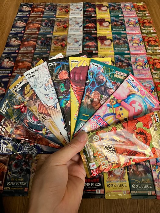 Bandai - 80 Booster pack - 10 different packs 8 sets - ONE PIECE CARD GAME Japanese