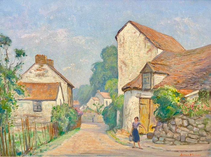 Johan Meijer (1885-1970) - Dorpsweg in Frankrijk