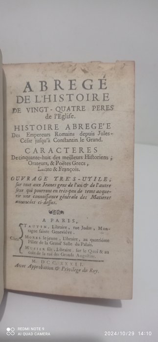 Sieur L*** - Suite des réflexions sur la tragédie, ou l'on répond à mr de Voltaire, Abrégé de l'Histoire ... - 1732