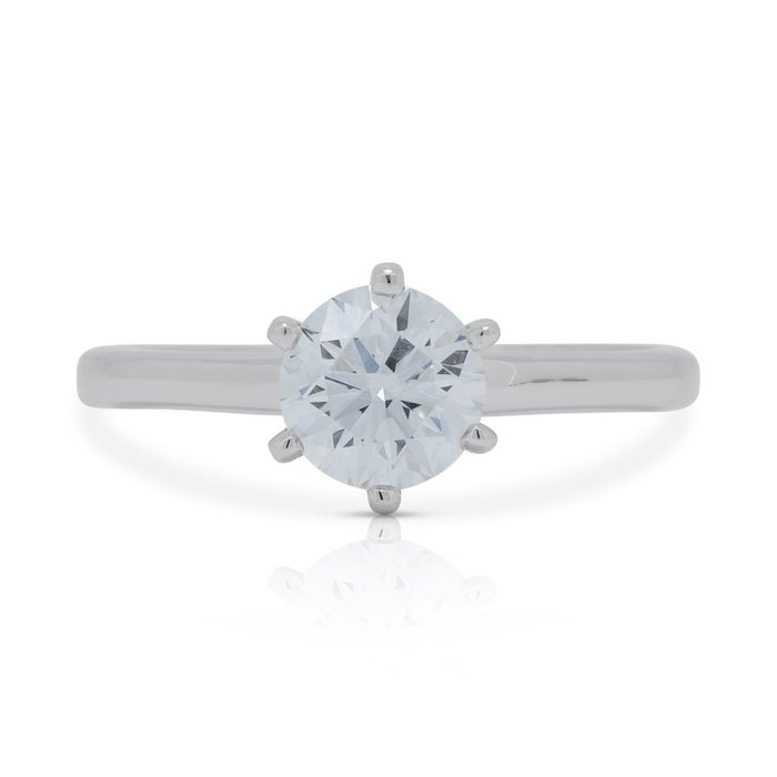 Ring - 18 kraat Hvidguld -  0.90ct. tw. Diamant (Natur)