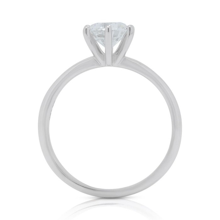 Ring - 18 kraat Hvidguld -  0.90ct. tw. Diamant (Natur)