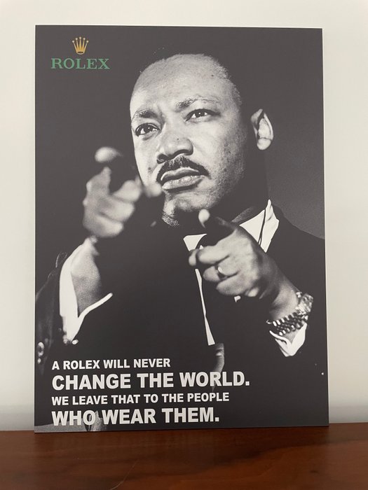 Martin Luther King - Rolex - Reklameplakat - Aluminium