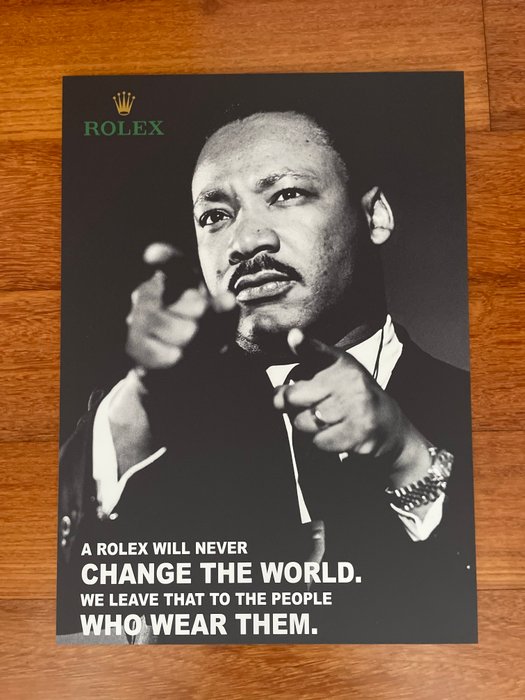 Martin Luther King - Rolex - Reklameplakat - Aluminium