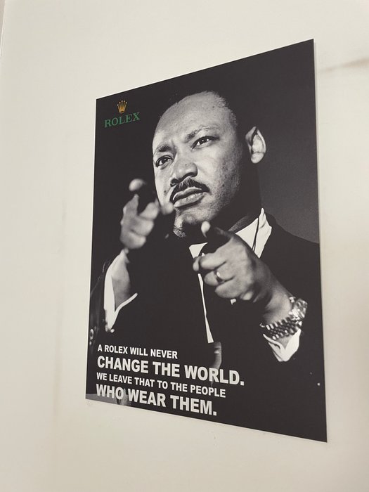 Martin Luther King - Rolex - Reklameplakat - Aluminium