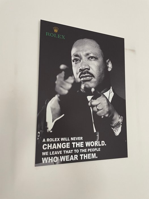 Martin Luther King - Rolex - Reklameplakat - Aluminium