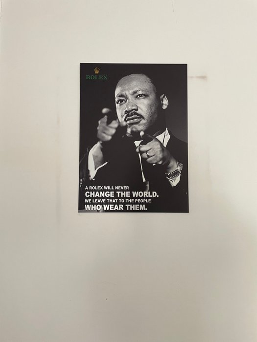 Martin Luther King - Rolex - Reklameplakat - Aluminium