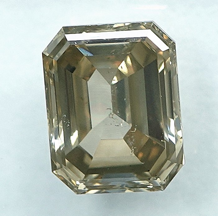 1 pcs Diamant  (Naturfarvet)  - 1.04 ct - Light Brunlig Gul - SI1 - International Gemological Institute (IGI)