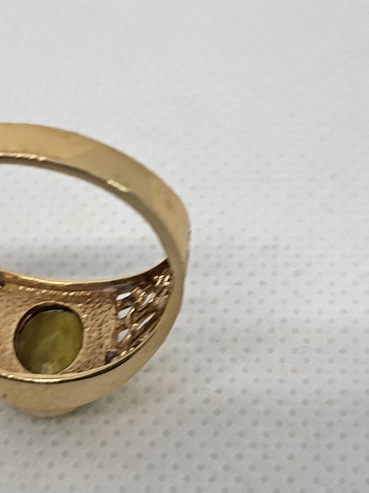 Ring - 18 kraat Gulguld -  430ct tw Peridot