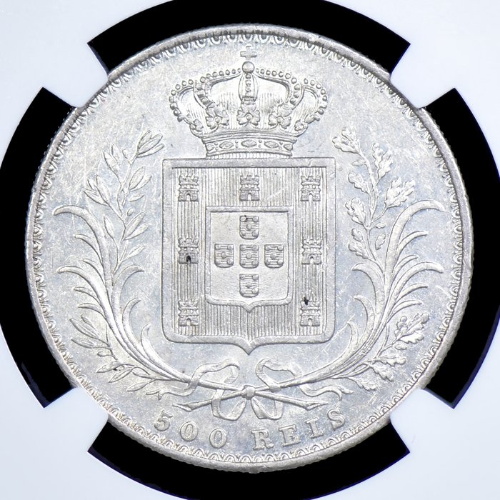 Portugal. D. Luís I (1861-1889). 500 Reis 1871 - NGC - AU 58