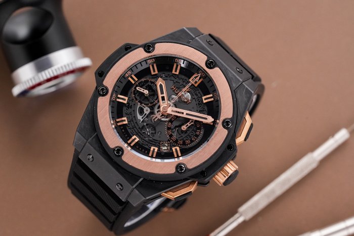 Hublot - King Power Unico 18k Rose Gold Ceramic Skeleton - 701.CO.0180.RX - Mænd - 2011-nu