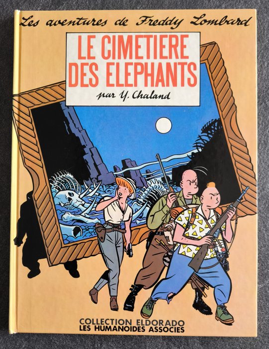 Freddy Lombard T2 - Le cimetière des éléphants + dédicace - C - 1 Album - Første udgave - 1984