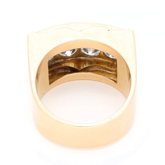 Ingen mindstepris - Ring - 18 kraat Gulguld, Hvidguld Diamant (Natur)