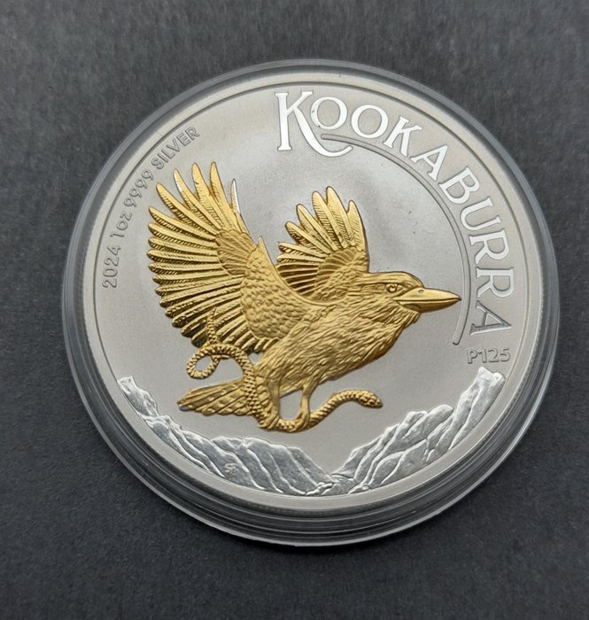 Australien. 1 Dollar 2024 Kookaburra - Gilded, 1 Oz (.999)  (Ingen mindstepris)