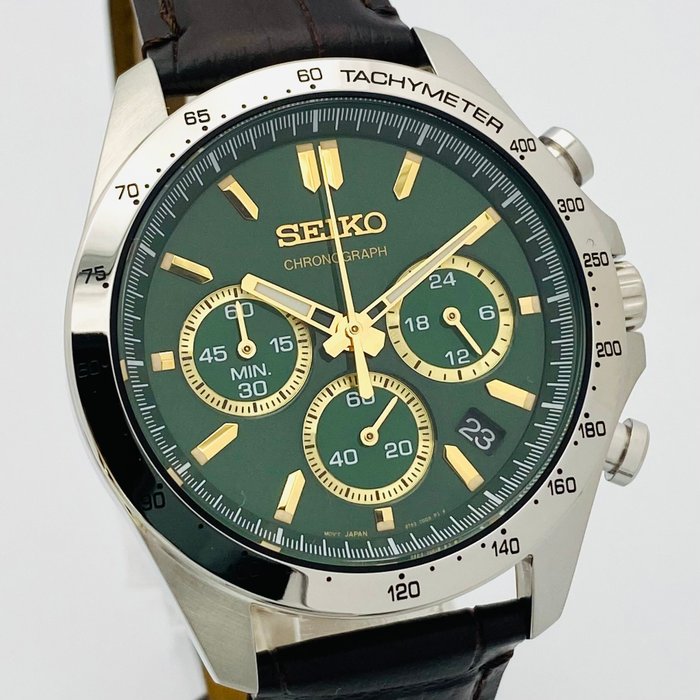 Seiko - Seiko Chronograph Green dial 100m. Date Tachymeter - Ingen mindstepris - Mænd - 2011-nu