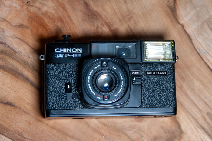 Chinon 35F-EE in box with manual and papers! | Analogt kompaktkamera