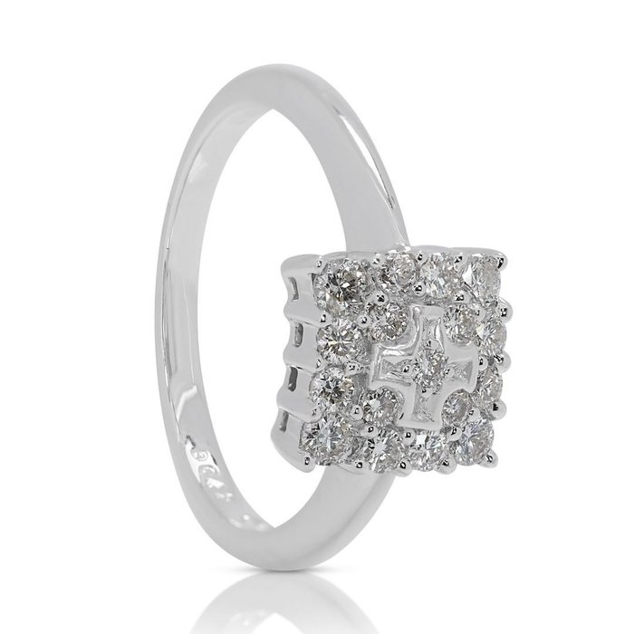 Ring - 18 kraat Hvidguld -  0.42ct. tw. Diamant (Natur)