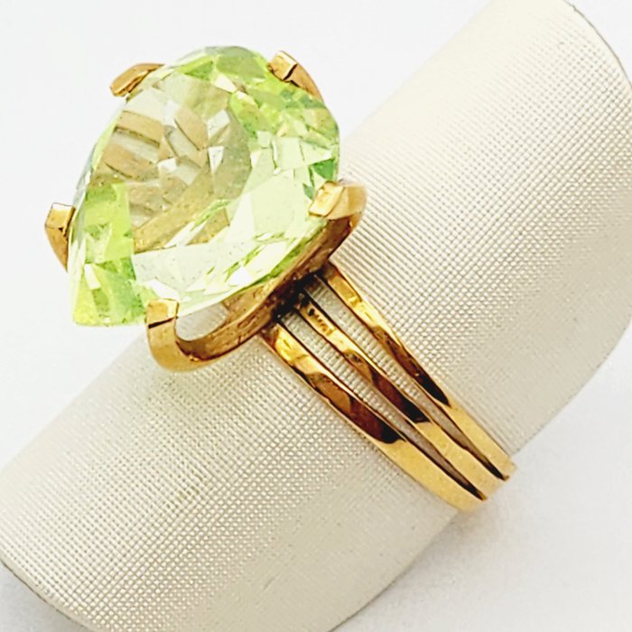 Ring - 18 kraat Gulguld -  5.00ct. tw. Beryl