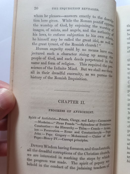 Rev Thomas Timpson - The Inquisition Revealed In Its Origin Policy Cruelties And History With Memoirs Of Its Victims - 1851