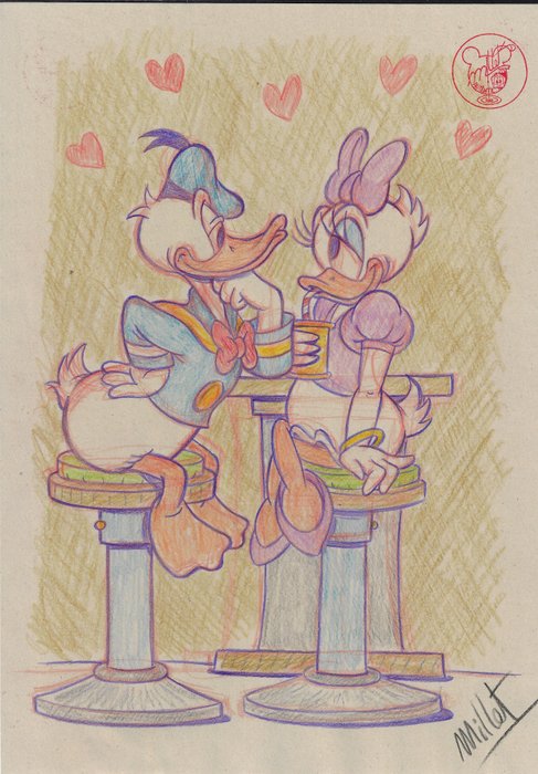 Millet - 1 Colour pencil drawing - Donald Duck - 2024