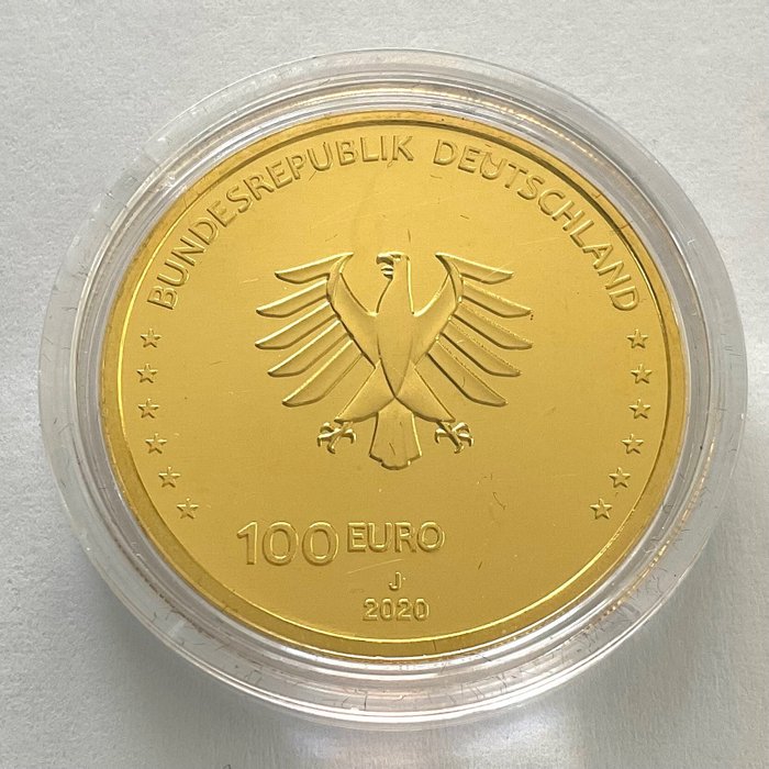 Tyskland. 100 Euro 2020 J - Einigkeit- 1/2 oz