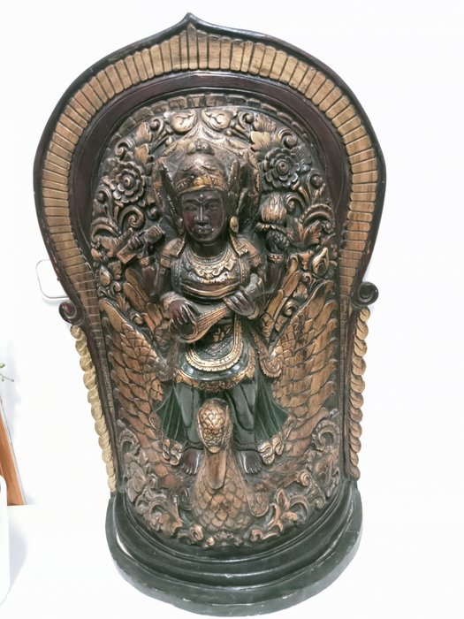 Gudinde Saraswati træskulptur 76 cm - Bali - Thailand  (Ingen mindstepris)