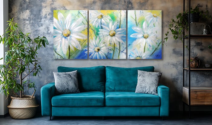 Monika Spiewak - Flowers  - XXL -  on Frame - Ready to Hang