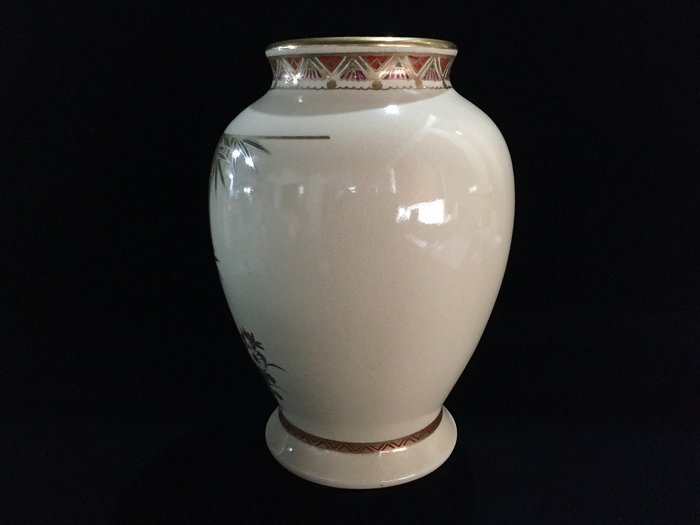 Vase - Signeret 薩摩焼 SATSUMA WARE 陶正山 / Japansk vintage keramik blomstervase / Håndmalet - Japan  (Ingen mindstepris)