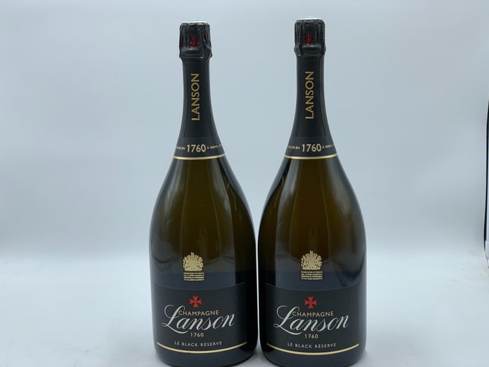 Lanson "Le Black Réserve" Brut - Champagne - 2 Magnummer (15 L)