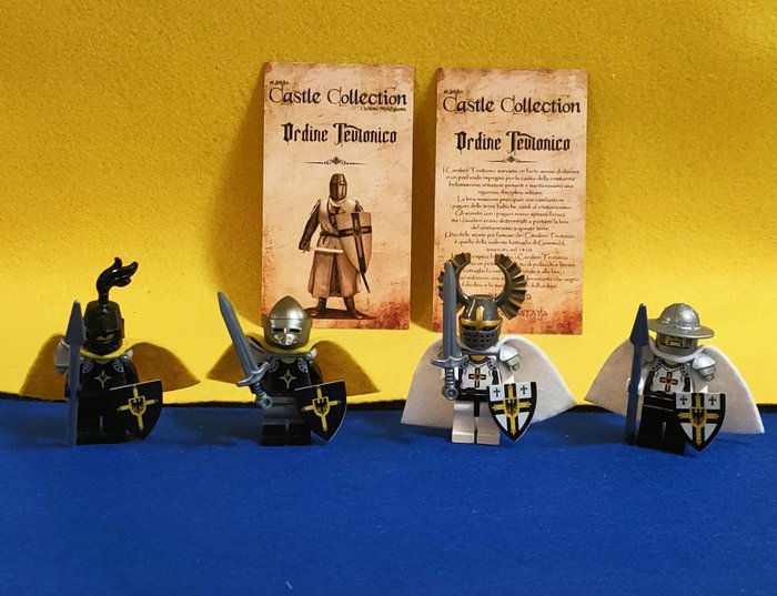 Lego - Castle - Lego Minifigures X 4 Cavalieri Teutonici Custom Made Limited Edition UV printed - 2020+