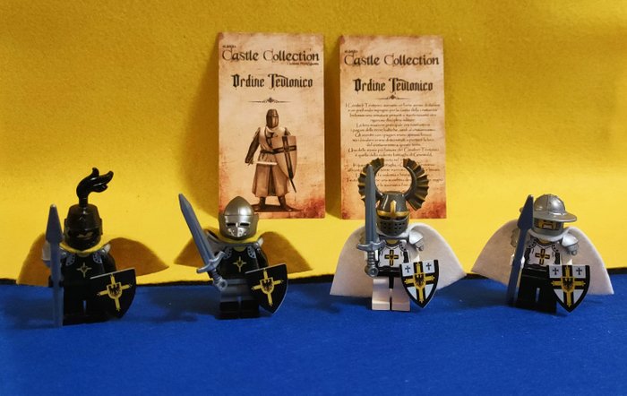 Lego - Castle - Lego Minifigures X 4 Cavalieri Teutonici Custom Made Limited Edition UV printed - 2020+