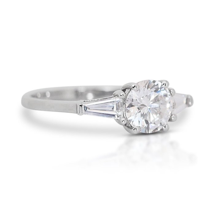 Ring - 18 kraat Hvidguld -  1.28ct. tw. Diamant (Natur) - Diamant