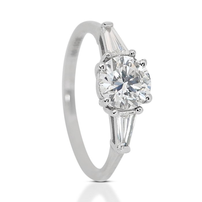 Ring - 18 kraat Hvidguld -  1.28ct. tw. Diamant (Natur) - Diamant