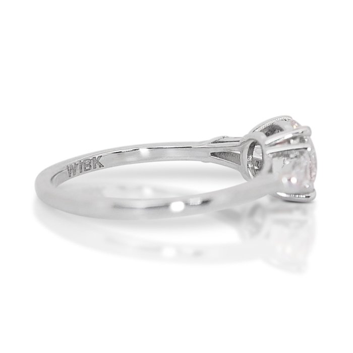 Ring - 18 kraat Hvidguld -  1.28ct. tw. Diamant (Natur) - Diamant