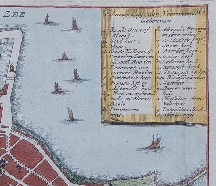 Holland - Horn; Isaak Tirion - Nieuwe Grondtekening der Stad Hoorn - 1743