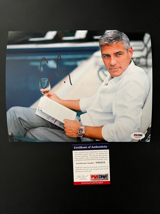 Ocean's Eleven, George Clooney - Signed in Person - with PSA/DNA Certificate - Autograph, photo - No Reserve!