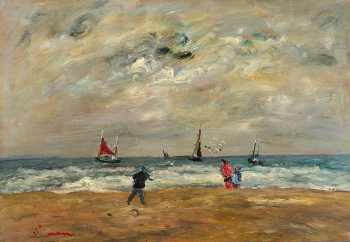 Jean-Pierre JOUAN (né en 1943) - Bord de mer à Deauville