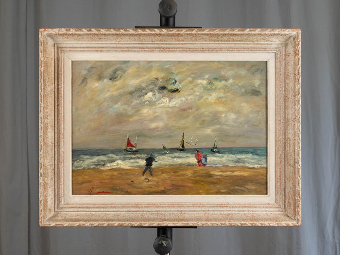 Jean-Pierre JOUAN (né en 1943) - Bord de mer à Deauville