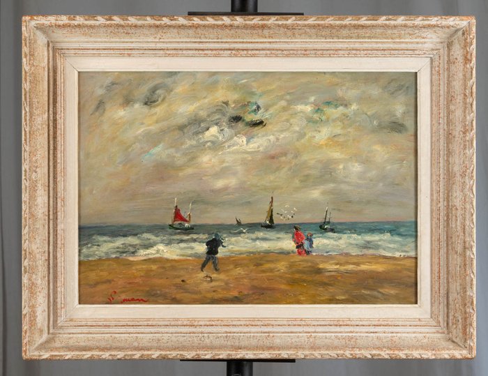 Jean-Pierre JOUAN (né en 1943) - Bord de mer à Deauville